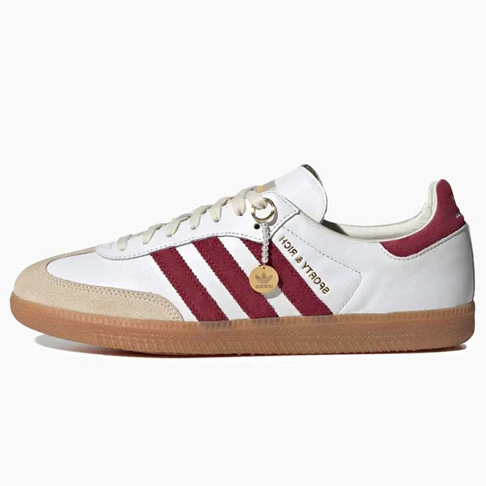 Adidas Samba Sporty & Rich White Collegiate Burgundy - SNEAKZ HEAVEN