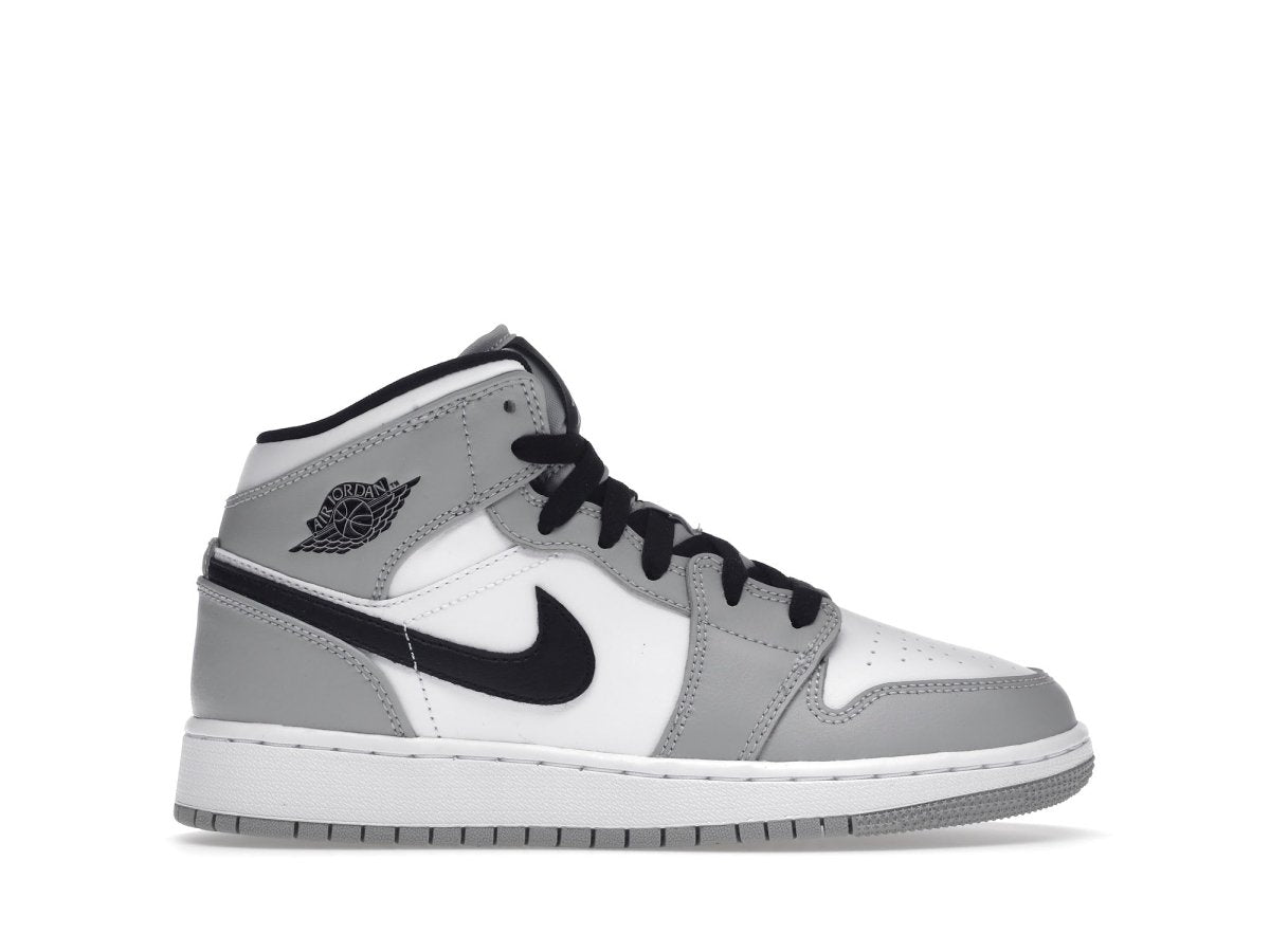 Air Jordan 1 Mid Light Smoke Grey GS - SNEAKZ HEAVEN