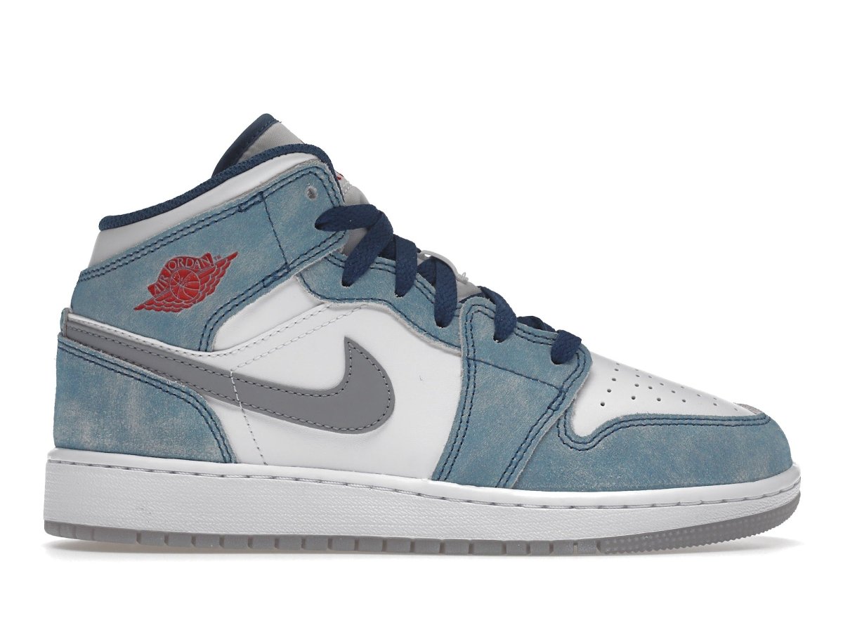 Air Jordan 1 Mid SE French Blue Light Steel (GS) - SNEAKZ HEAVEN