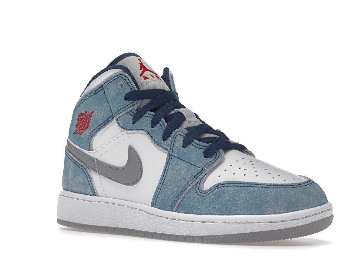 Air Jordan 1 Mid SE French Blue Light Steel (GS) - SNEAKZ HEAVEN