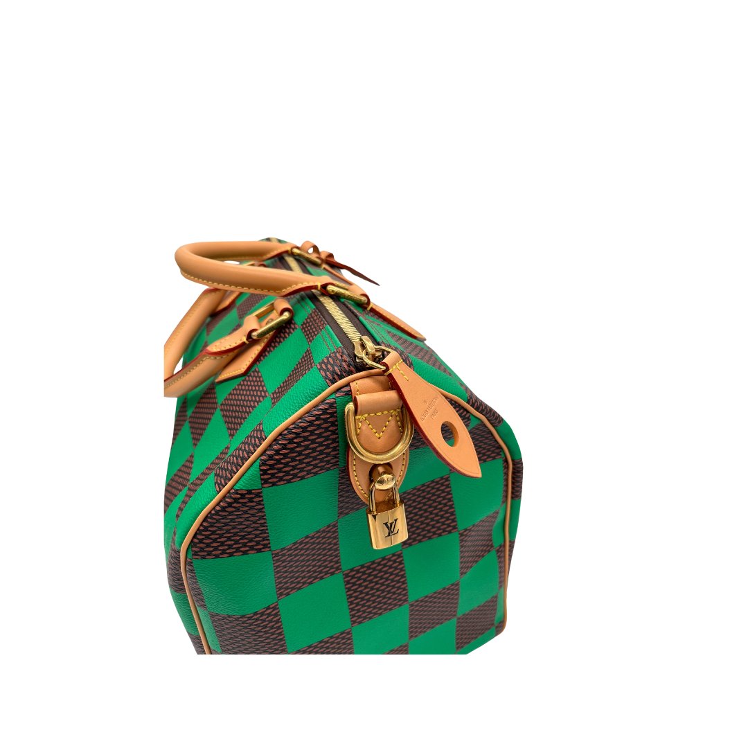 Louis Vuitton Speedy 40 Bandouliere Damier Pop Green - SNEAKZ HEAVEN