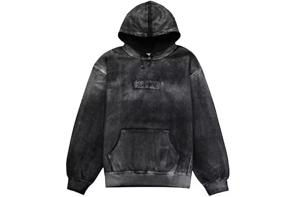 Supreme MM6 Maison Margiela Foil Box Logo Hooded Sweatshirt Black - SNEAKZ HEAVEN