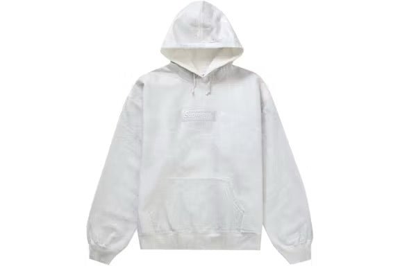 Supreme MM6 Maison Margiela Foil Box Logo Hooded Sweatshirt White - SNEAKZ HEAVEN